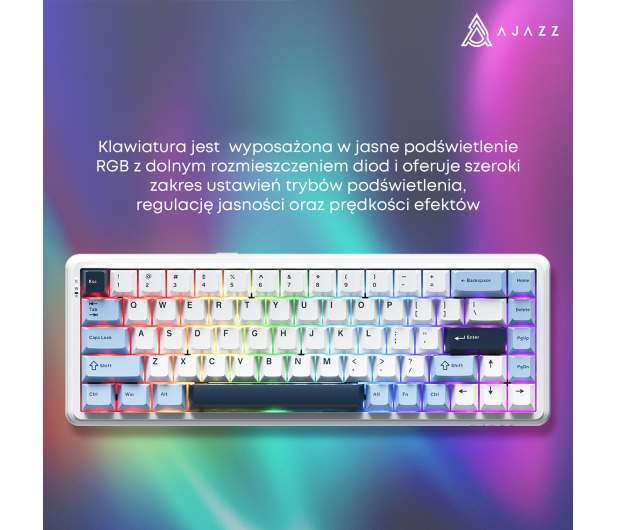 Ajazz AK680 MAX (8+8K) Magnetic Switch Blue White Dark Blue RGB - 1536360 - zdjęcie 11